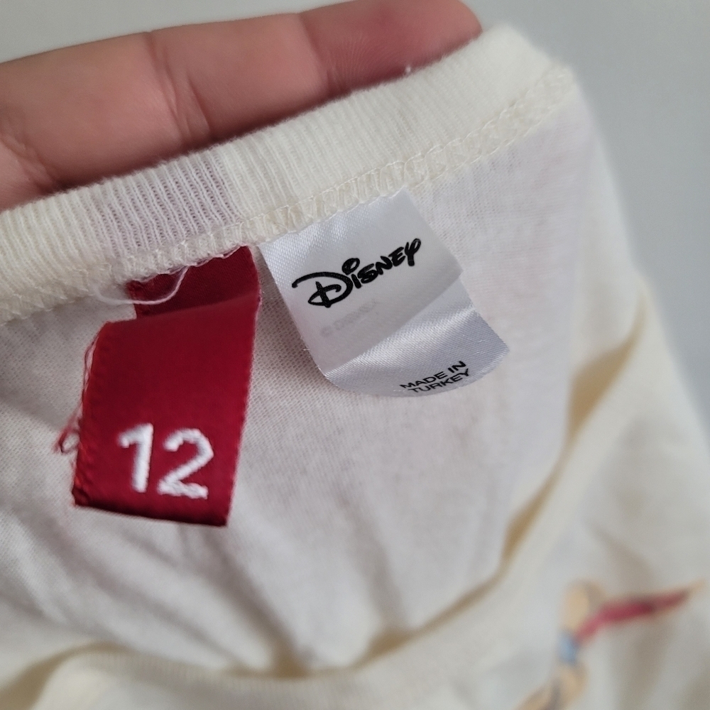 H&M Divided Girls 12 Disney Pinocchio Baby Yellow Short Sleeve Graphic T-Shirt‎ - Picture 3 of 6